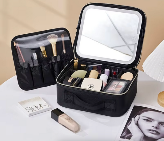 Trousse de Maquillage avec Miroir LED