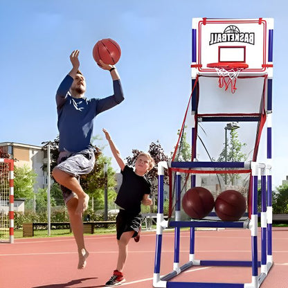Basketball avec Panier et Filet de Rangement