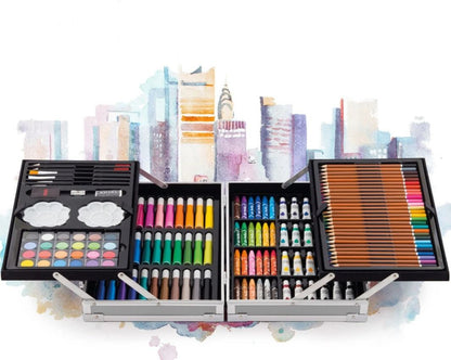 Coffret de dessin 145 pièces avec mallette en aluminium